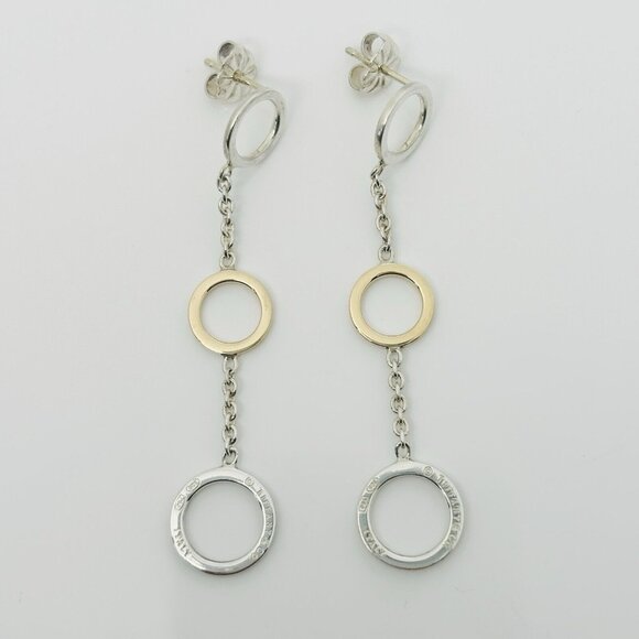 Circle Tiffany Chain Earrings Tiffany Jewelry Tiffany Co Silver